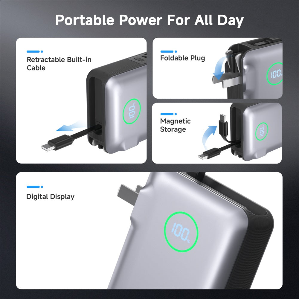 Gitryin Retractable Power Bank for 3C Devices