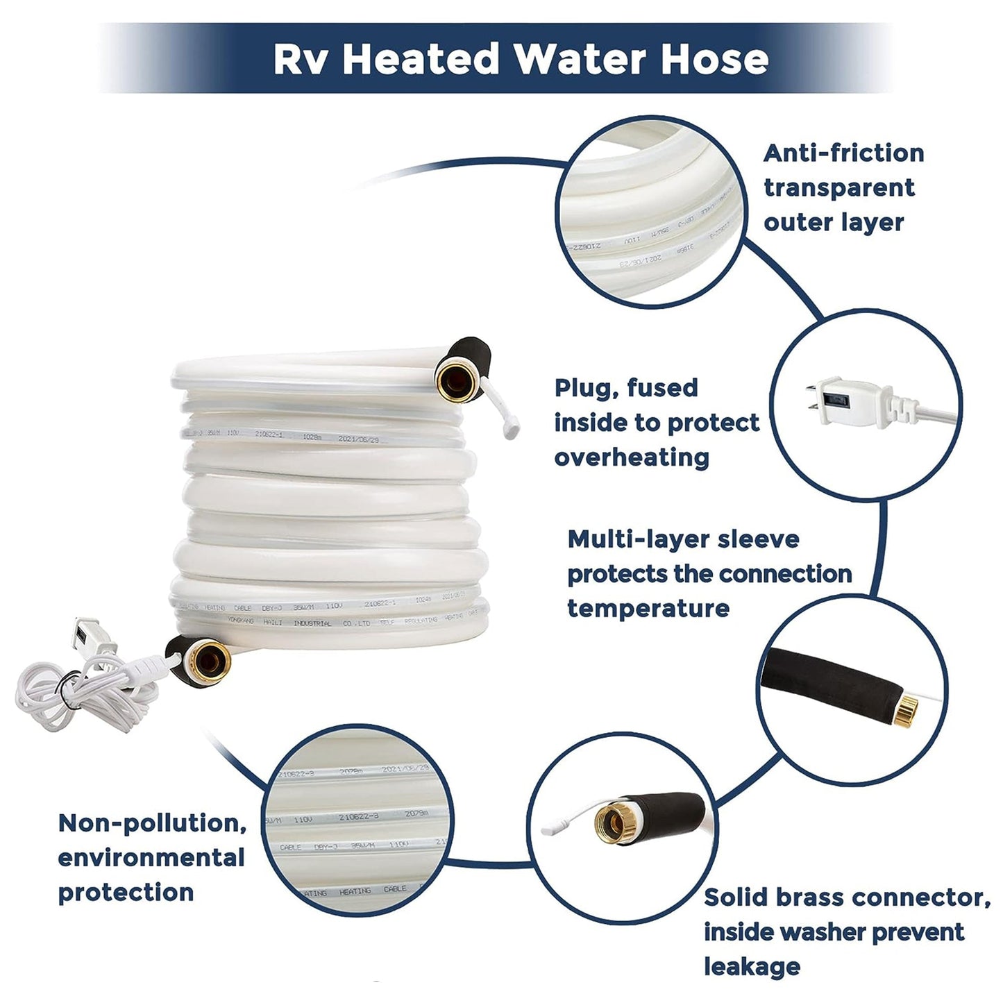 Heated Water Hose 15ft-50ft