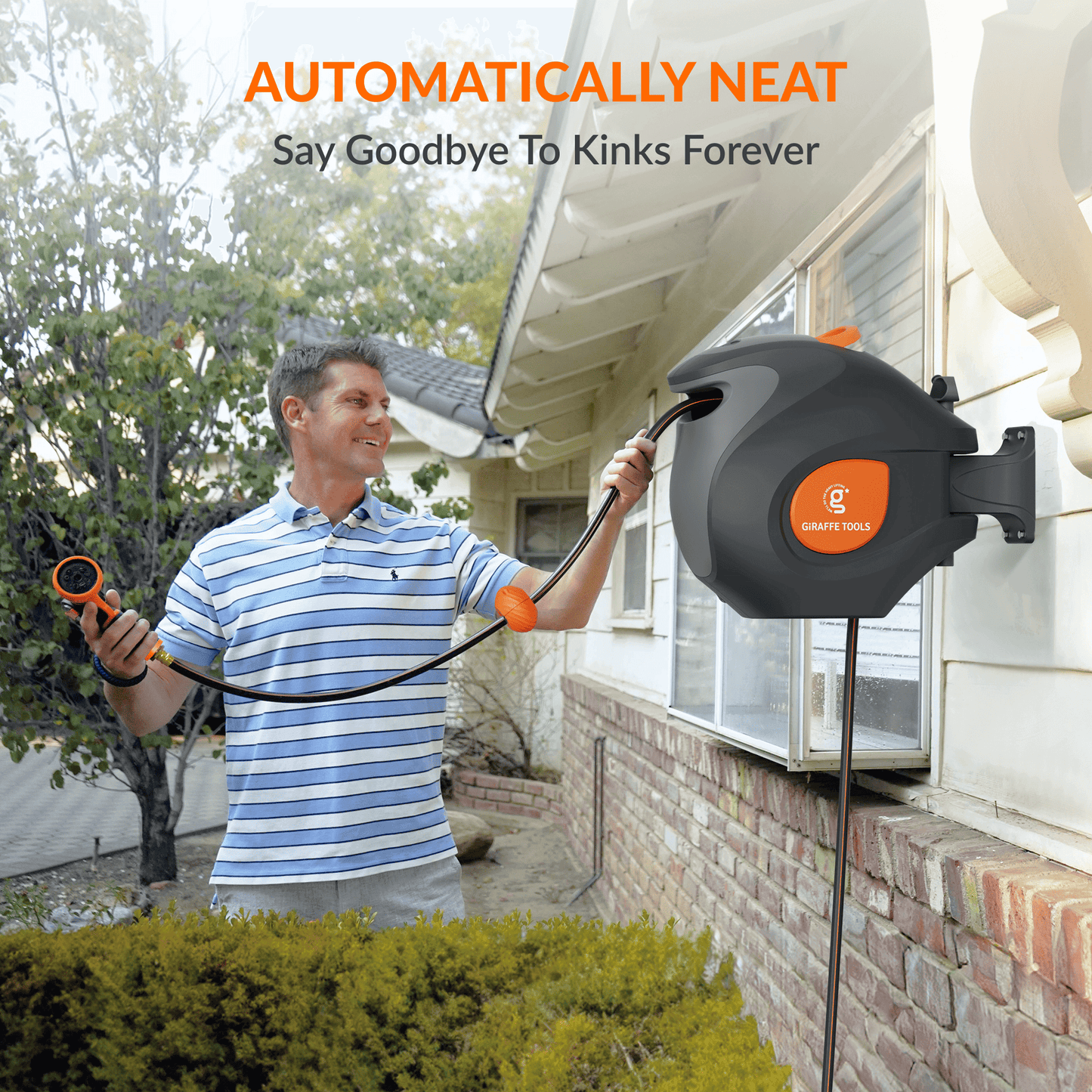 Retractable Garden Hose Reel-1/2in-100ft