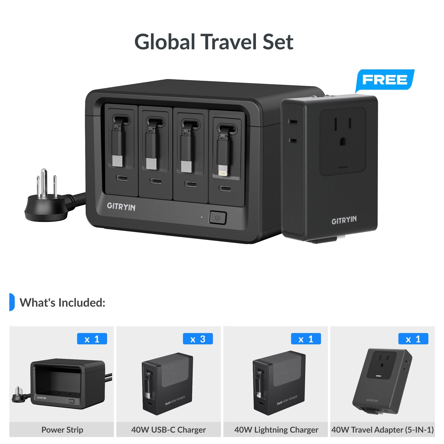 Gitryin Desktop Charging Station 12-in-1 Black Features