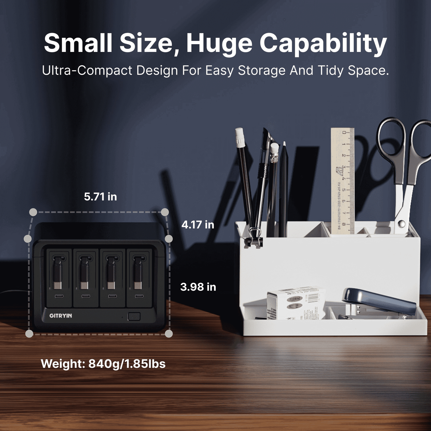 Gitryin Desktop Charging Station 12-in-1 Black Features