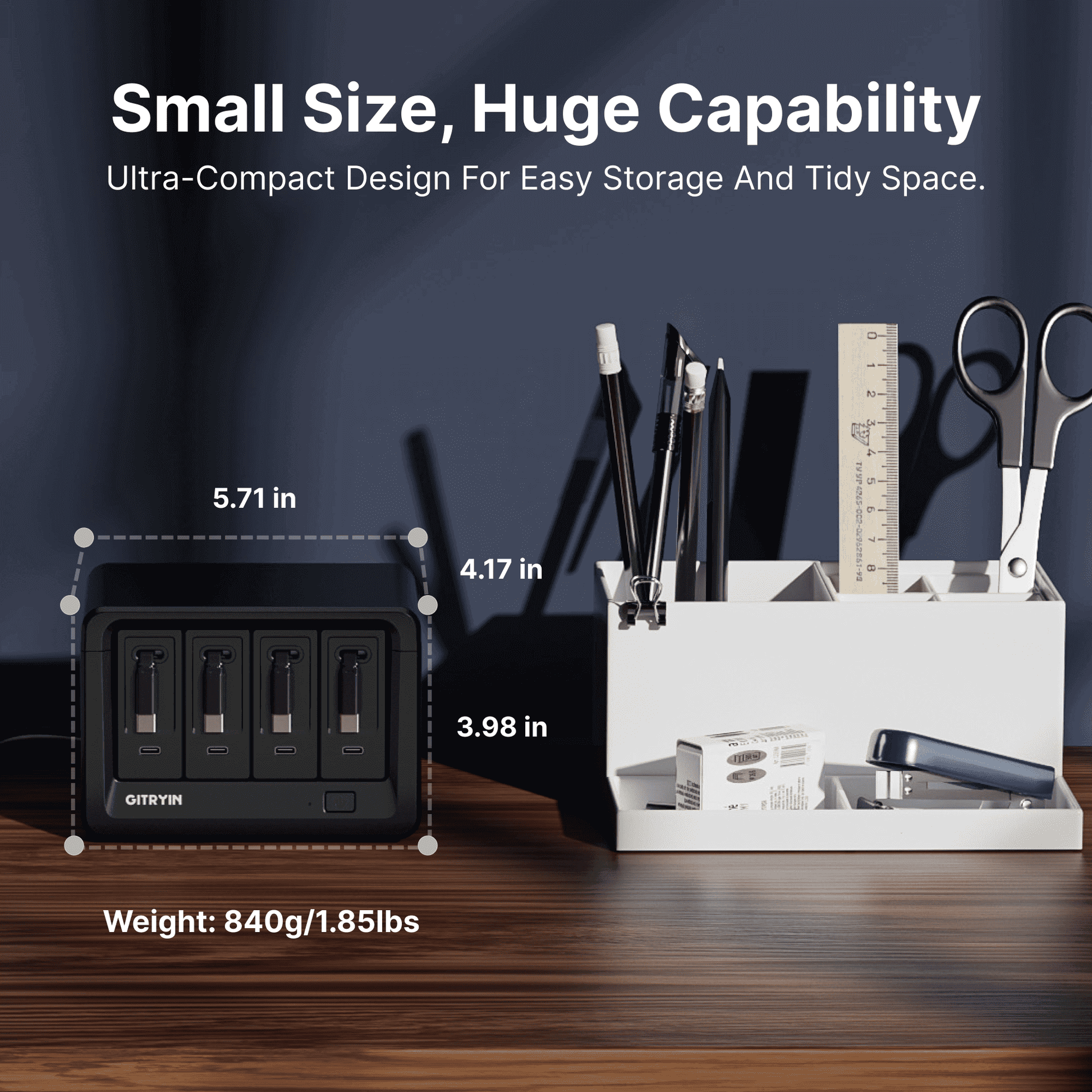 Gitryin Desktop Charging Station 12-in-1 Black Features