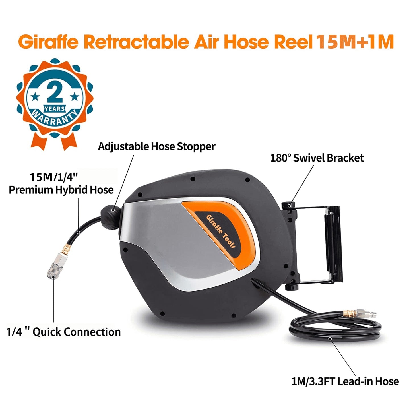 Retractable Air Hose Reel-15m