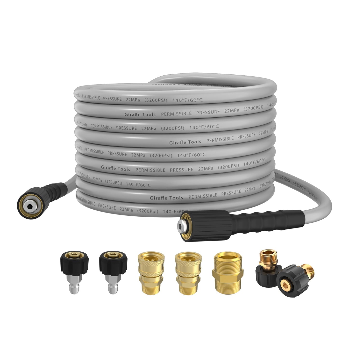 Super Flexible Power Washer Hose 25ft-100ft