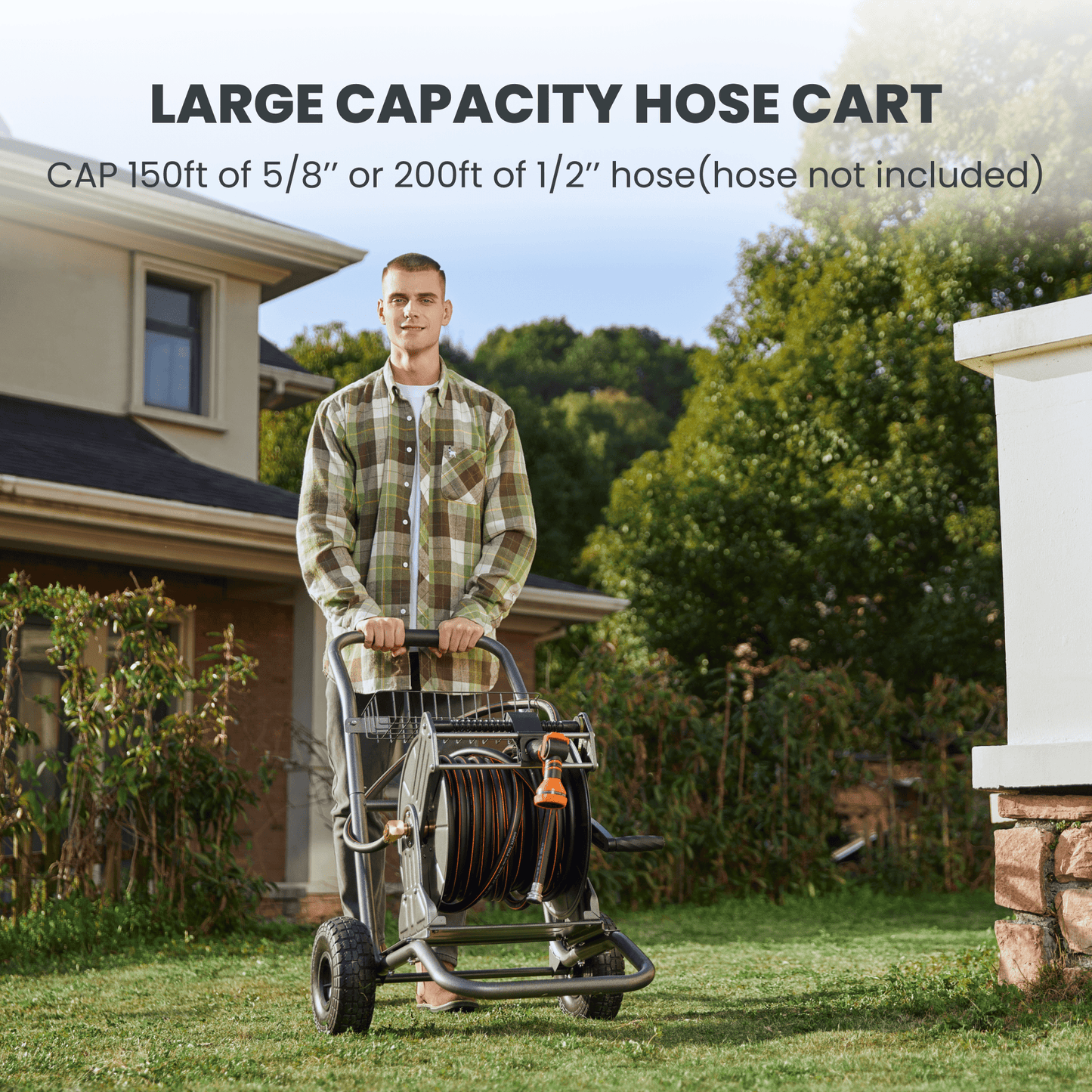 Giraffe Tools Garden Hose Reel Cart