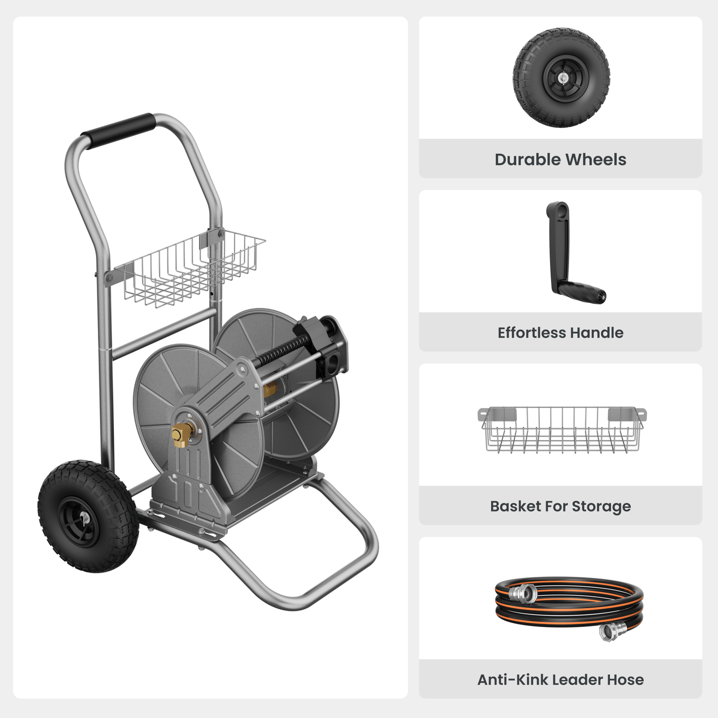 Giraffe Tools Garden Hose Reel Cart