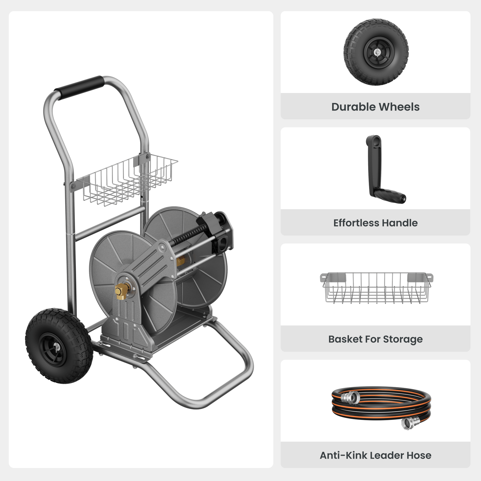 Giraffe Tools Garden Hose Reel Cart