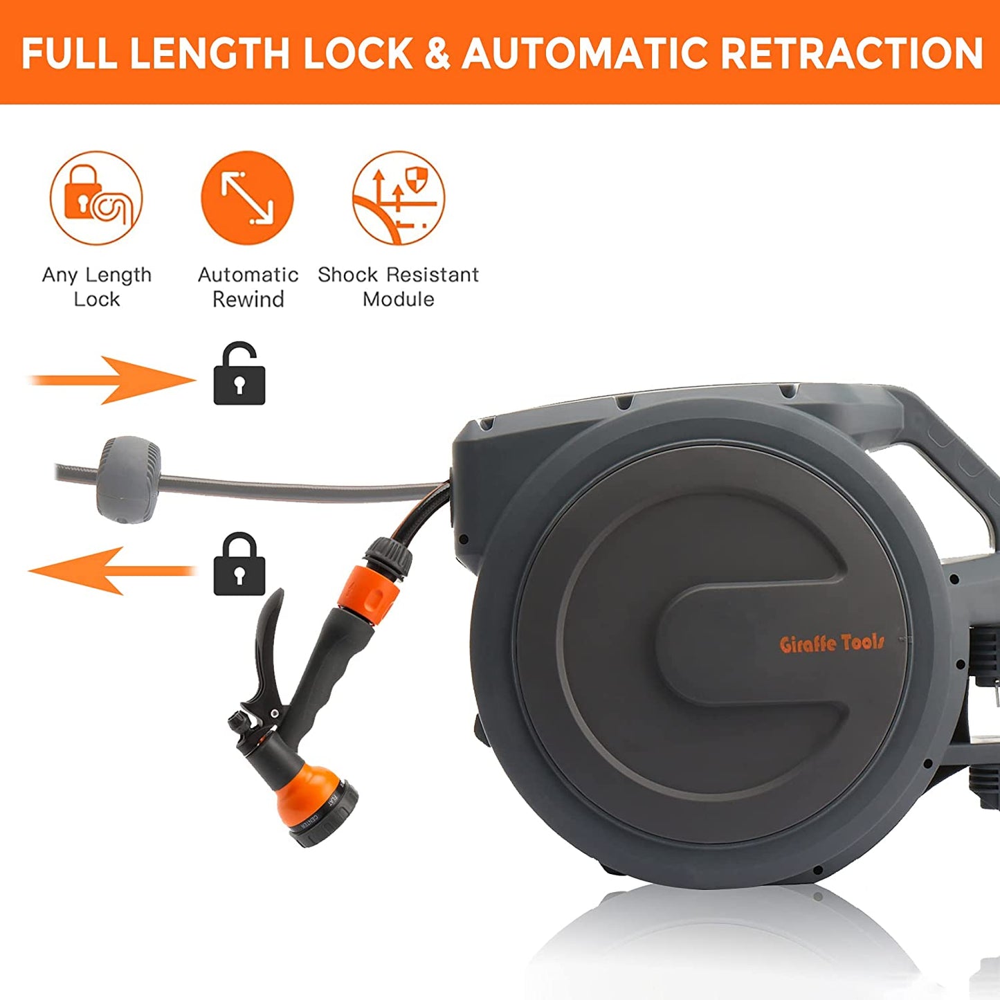 Retractable Garden Hose Reel-25m