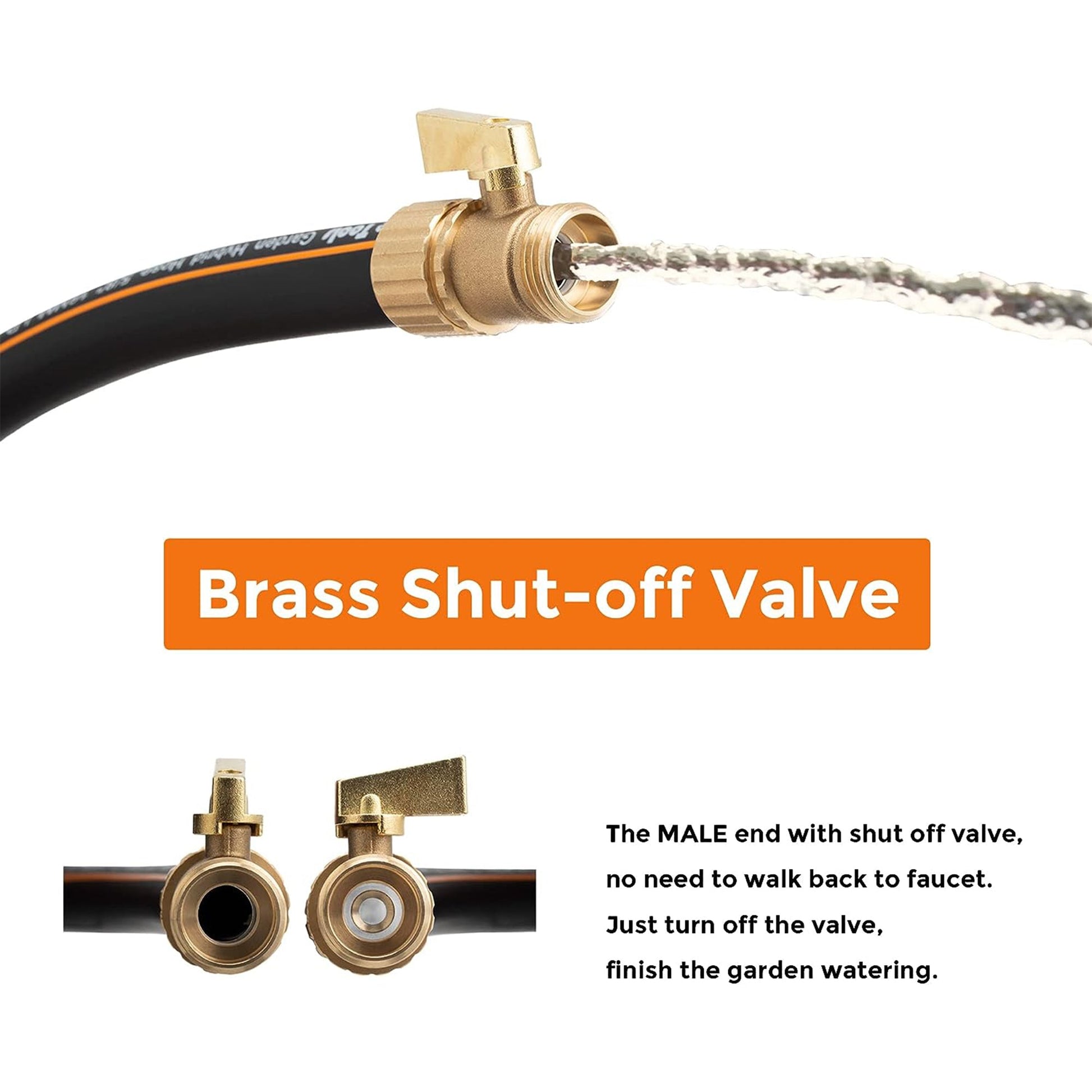 Hybrid Custom Hose With Shut-Off Valve 25ft-100ft - Giraffe Tools