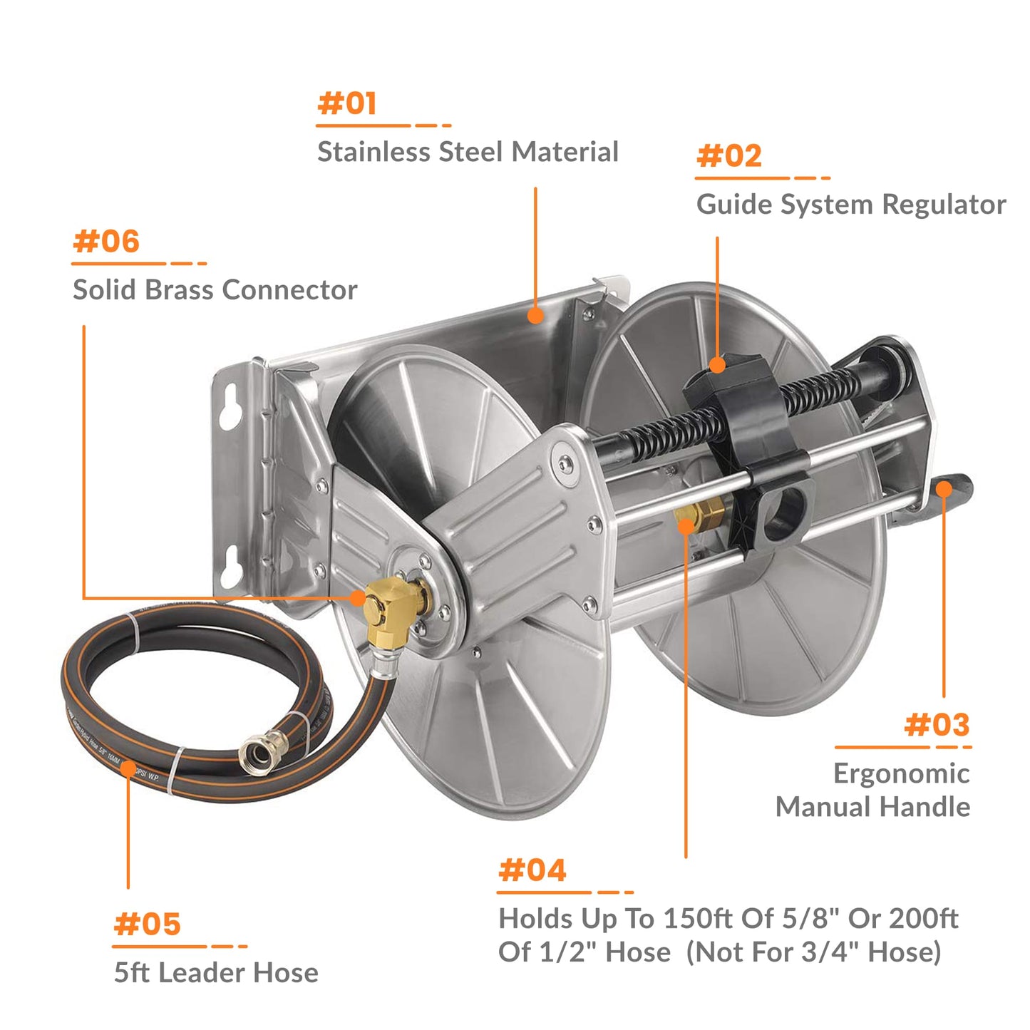 Giraffe Tools Wall Mounted Hose Reel