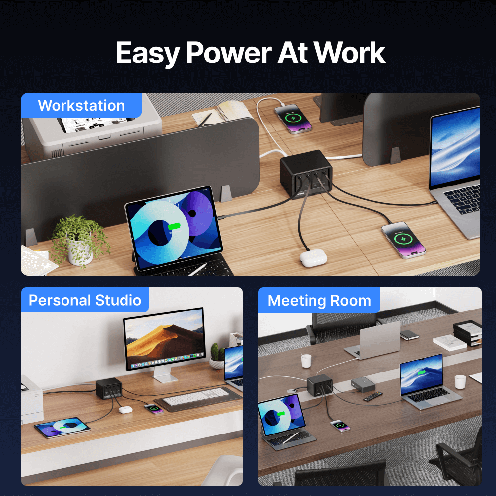 Gitryin Desktop Charging Station 12-in-1 Black Features