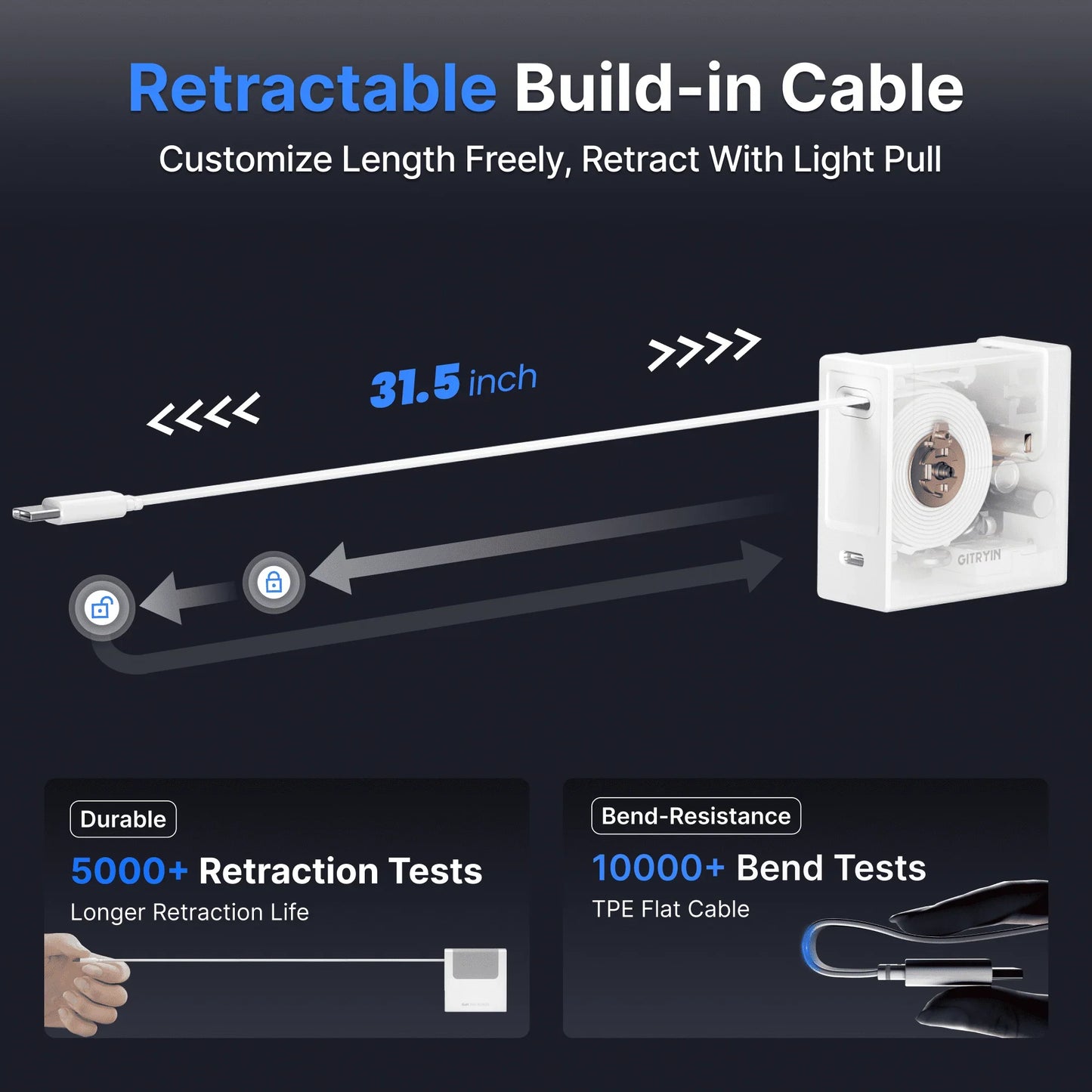 Gitryin Retractable Charger 35W [B3G1]