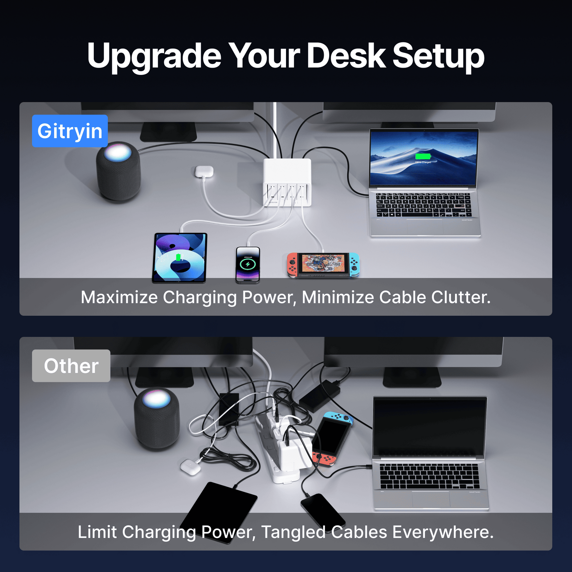 Gitryin Desktop Charging Station 12-in-1 Whine Features