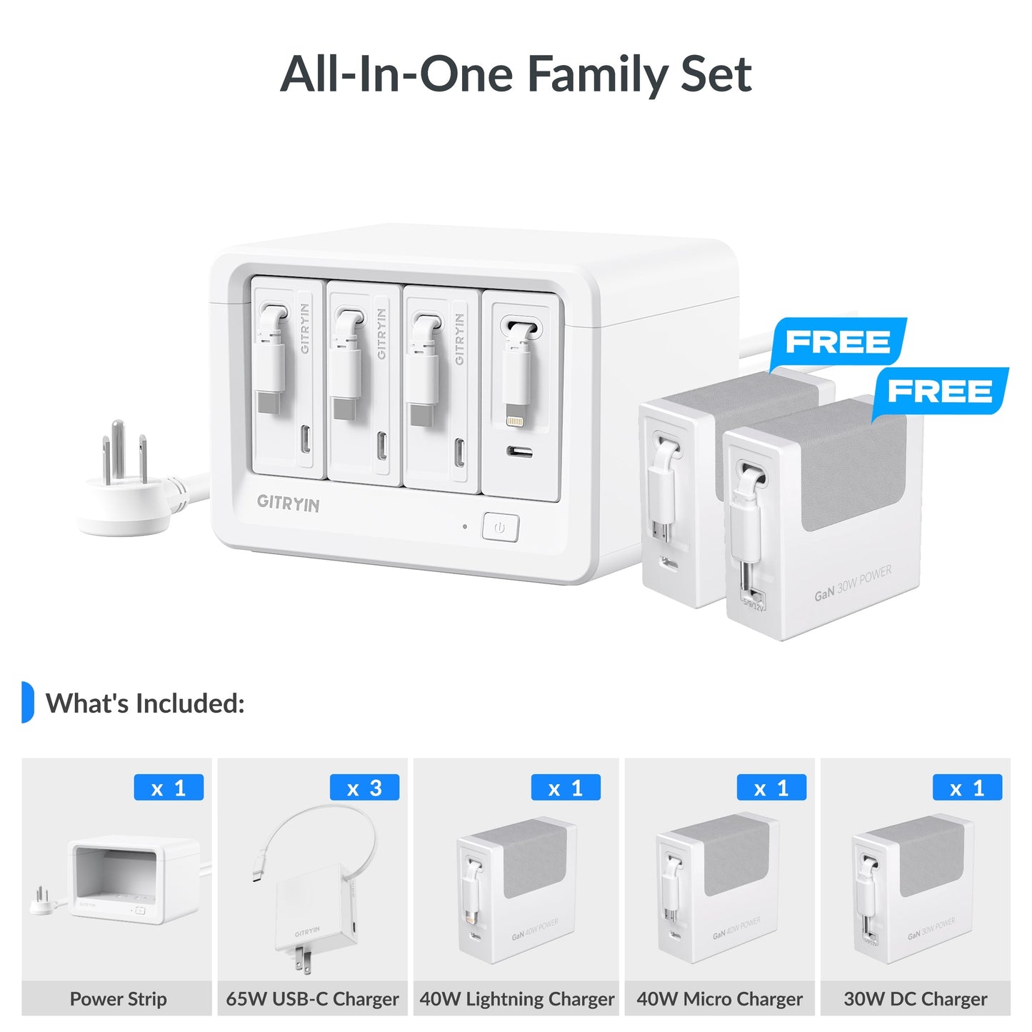 Gitryin Desktop Charging Station 12-in-1 (65W Combo)