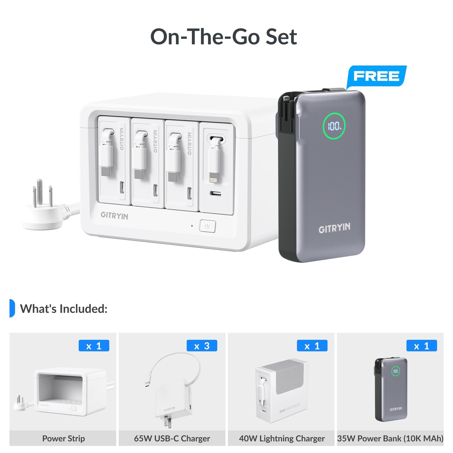 Gitryin Desktop Charging Station 12-in-1 (65W Combo)