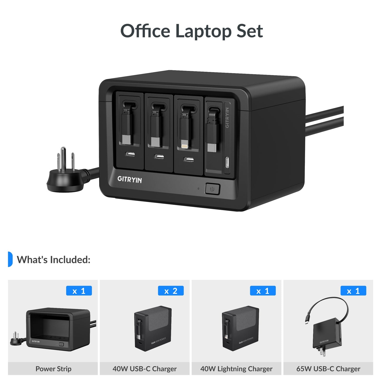 Gitryin Desktop Charging Station 12-in-1 Black Features