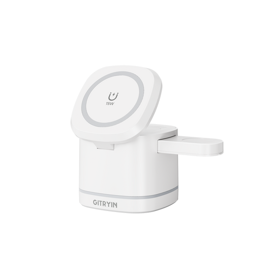 Gitryin Magnetic 3-in-1 Wireless Charging Station for 3C Devices