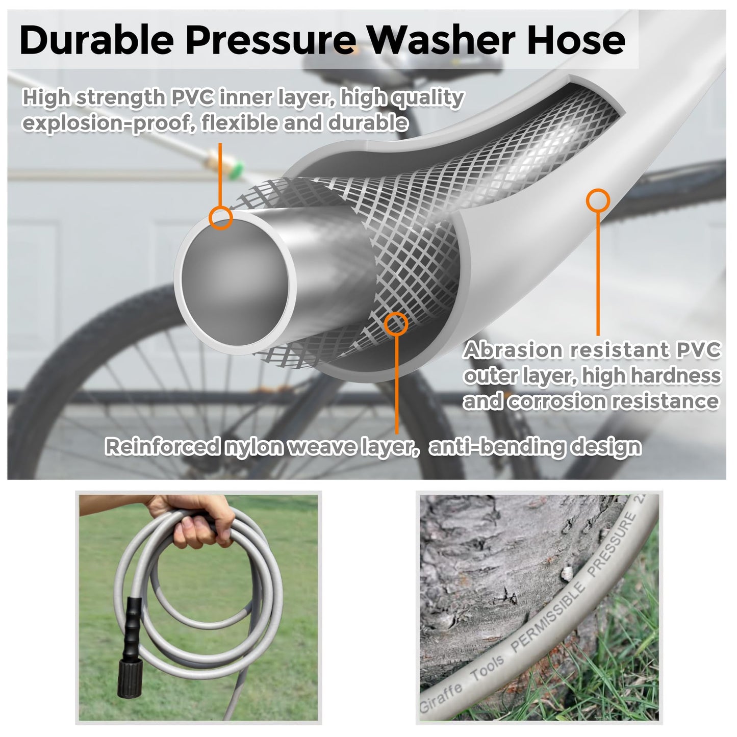 Pressure Washer Hose for Grandfalls Pro and Plus+ ONLY