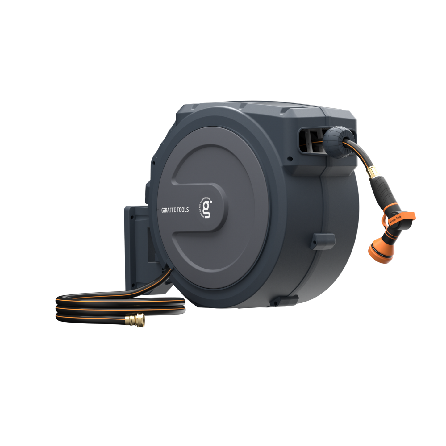 Garden Retractable Hose Reel-1/2in-100ft