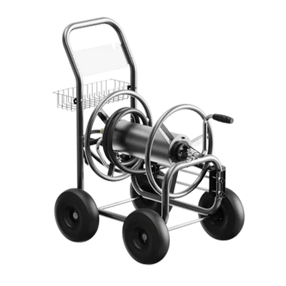 Garden Self-Guiding Hose Reel Cart-Heavy Duty - Giraffe Tools